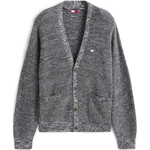 Tommy Jeans Gebreid vest  zwart gemêleerd