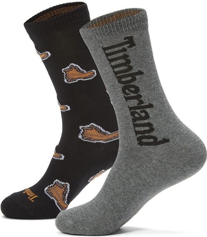 Timberlandvoor mannen. TB0A6BTB0521 Set 2 paar sokken Print grijs, bruin (L), Homewear, Katoen