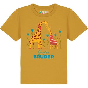 watabout.kids Shirt  cyaan blauw / oker / goudgeel / karmijnrood