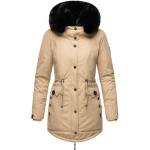 NAVAHOO Winterparka 'Sweety Deluxe'  taupe / zwart