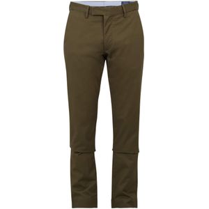 Stoffen broek met achterzakken