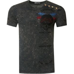 Rusty Neal - T-shirt - Gewassen Ronde Hals - Katoen - Normale Pasvorm