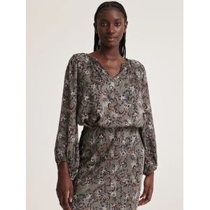 Odd Molly Blouse 'Katarina'  bruin / grasgroen / zwart / wit