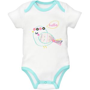 E Plus M Rompertje/body 'Mini Möme'  lichtblauw / lichtroze / zwart / wit