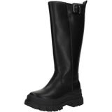Buffalo - ASPHA RIDING BOOT HI - Laarzen - Zwart - Plateau - Lange Laarzen met Verstelbare Gespen
