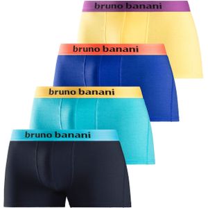 Boxershorts - Geel/Turquoise/Royalblauw/Navy - Nauwsluitend - Logo-opschrift