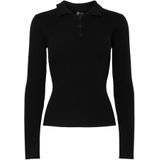 Pcmira - Knit Polo - Gebreide Polo - Lange Mouwen - Nauwsluitend