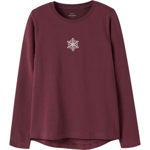 NAME IT Shirt 'NKFVIX'  bourgogne / wit