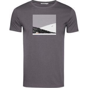 GREENBOMB Shirt 'Nature Snow Silence'  lichtgrijs / donkergrijs / zwart