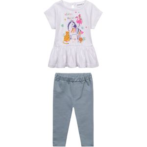 MINOTI Set  blauw denim / geel / lichtlila / pink / wit