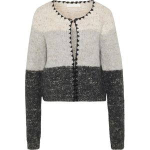 Vero Moda Tall Gebreid vest 'VMJENNA'  beige gemêleerd / grijs / grijs gemêleerd