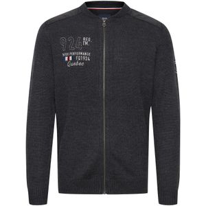 FQ1924 Gebreid vest 'Erland'  zwart / wit