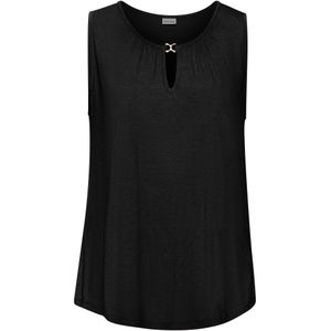 Vivance - Blousetop - Zwart - V-hals - Mouwloos