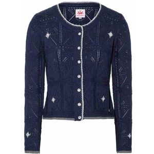 SPIETH & WENSKY Gebreide klederdrachtjasjes  donkerblauw / wit