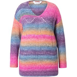 MIAMODA Trui  lichtblauw / lila gemêleerd / lichtoranje / neonroze