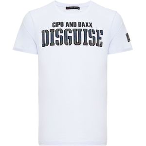 CIPO & BAXX Shirt  donkerblauw / zwart / wit