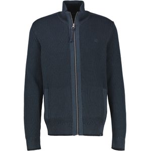 LERROS - Gebreid Vest - Navy - Lange Mouw - Opstaande Kraag