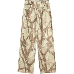 Bershka Jeans  brokaat / kaki / olijfgroen / pastelgroen