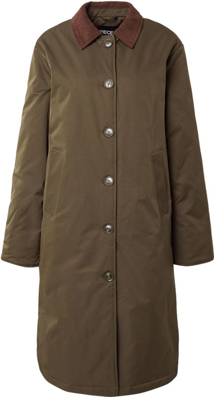 PIECES - PCJORMA - Tussenmantel - Donkergroen