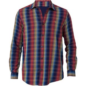 By Diess Collection Overhemd  blauw / smoky blue / rood