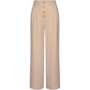 Pantalon - Camelkleur - Lichte Stof - Rechte Boord