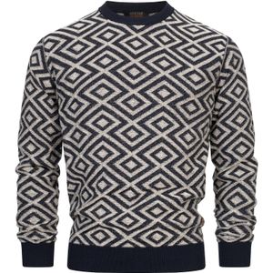 INDICODE JEANS Trui 'Scott'  navy / wit