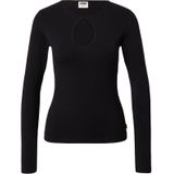 Urban Classics - Ladies Organic Keyhole Longsleeve black Longsleeve top - Zwart