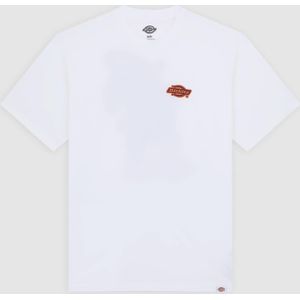 DICKIES Shirt  donkeroranje / bordeaux / wit