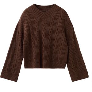 MANGO Trui 'Bronx'  chocoladebruin