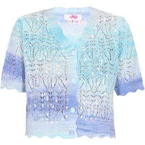 myMo - Fashion Look - Vest - Regular Fit - Korte Mouwen - Ajourpatroon