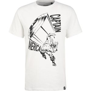 Recovered Shirt 'Marvel Captain America Shield Ecru Slub'  ecru