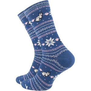 Vincent Creation Sokken  blauw / rosa / wit