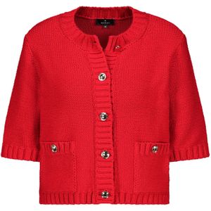 monari Gebreid vest  rood
