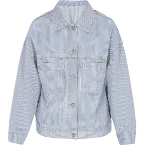 swirly Tussenjas  blauw / wit