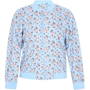 swirly Tussenjas  lichtblauw / donkerbruin / pasteloranje / wit