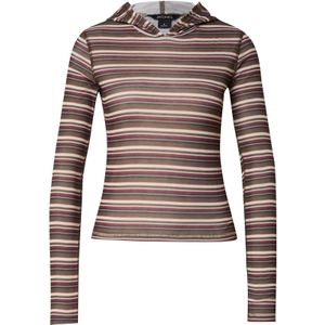 Monki Shirt  bruin / oranje / pink / wit