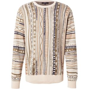 Iriedaily Trui 'Theodore'  beige / olijfgroen / zwart