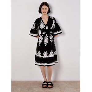 Apricot Jurk  zwart / wit