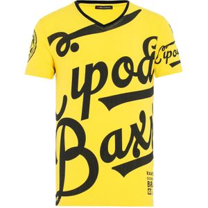 CIPO & BAXX Shirt 'CT635'  geel / zwart