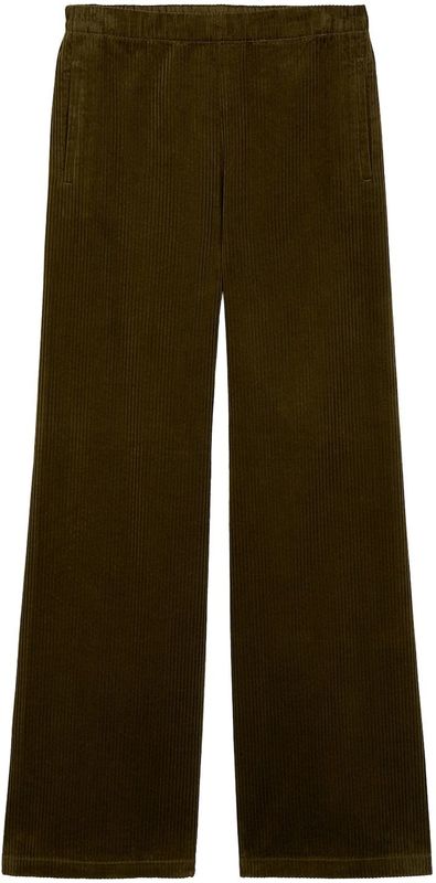 Marc O'Polo - Ribbroek - Donkergroen - Corduroy - Wide Leg - Mid Waist