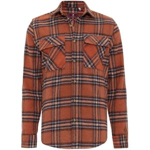 Williot Overhemd  marine / roestrood / zwart / wit