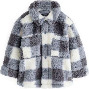 Next Fleece jas  grijs / wit