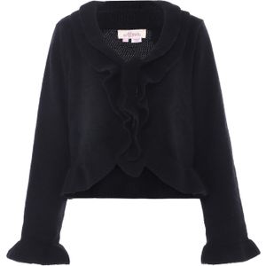 aleva Gebreid vest  zwart