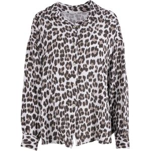 Seasons of April - Blouse 'Queen' - Bruin - Dierenprint