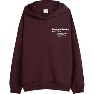 Bershka Sweatshirt  donkerrood / wit