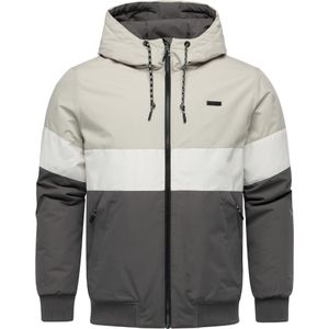Ragwear Winterjas 'Jinig'  beige / donkergrijs / wit gemêleerd