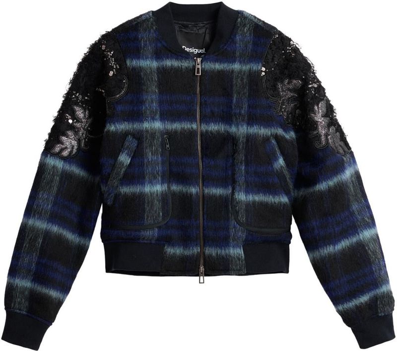 Desigual Tussenjas  nachtblauw / violetblauw / zwart