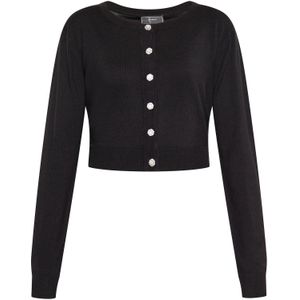 faina Gebreid vest  zwart