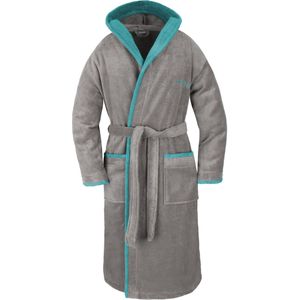 normani Badjas lang  'Rob'  grijs / jade groen