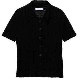 MANGO Gebreid vest 'OLAS'  zwart